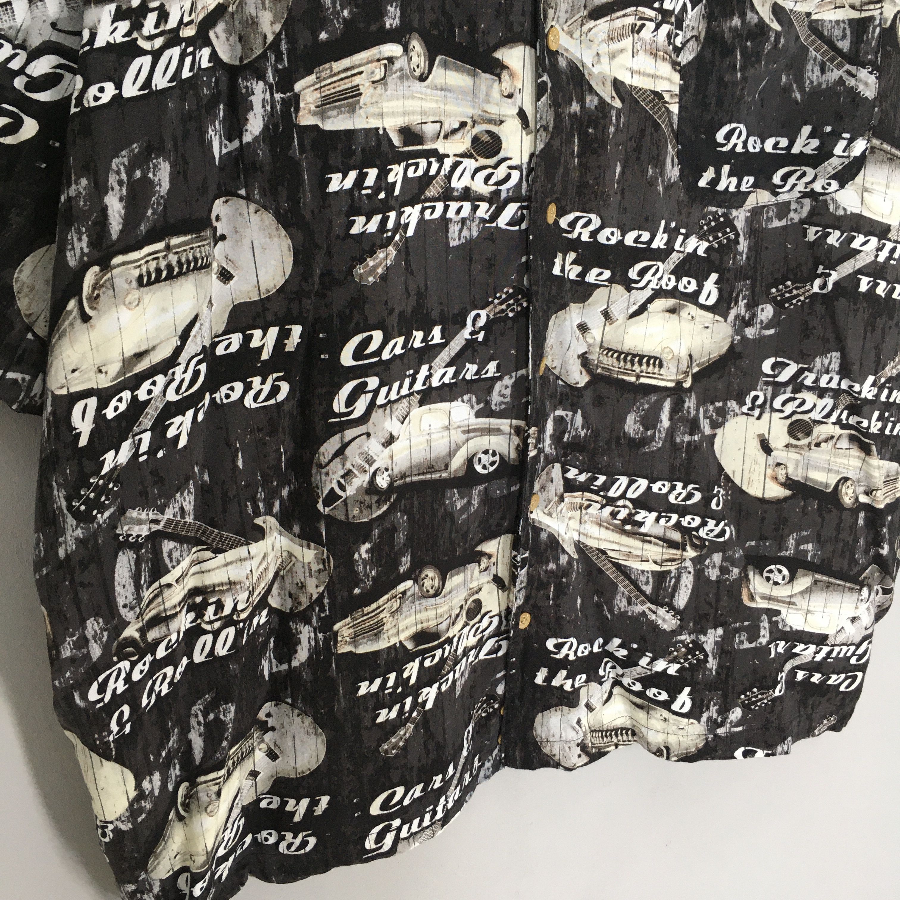 Japanese Brand × Vintage Vintage Hawaiian Pop Art Classic Car Printed Rayon Shirt Size US XXL / EU 58 / 5 - 4 Thumbnail