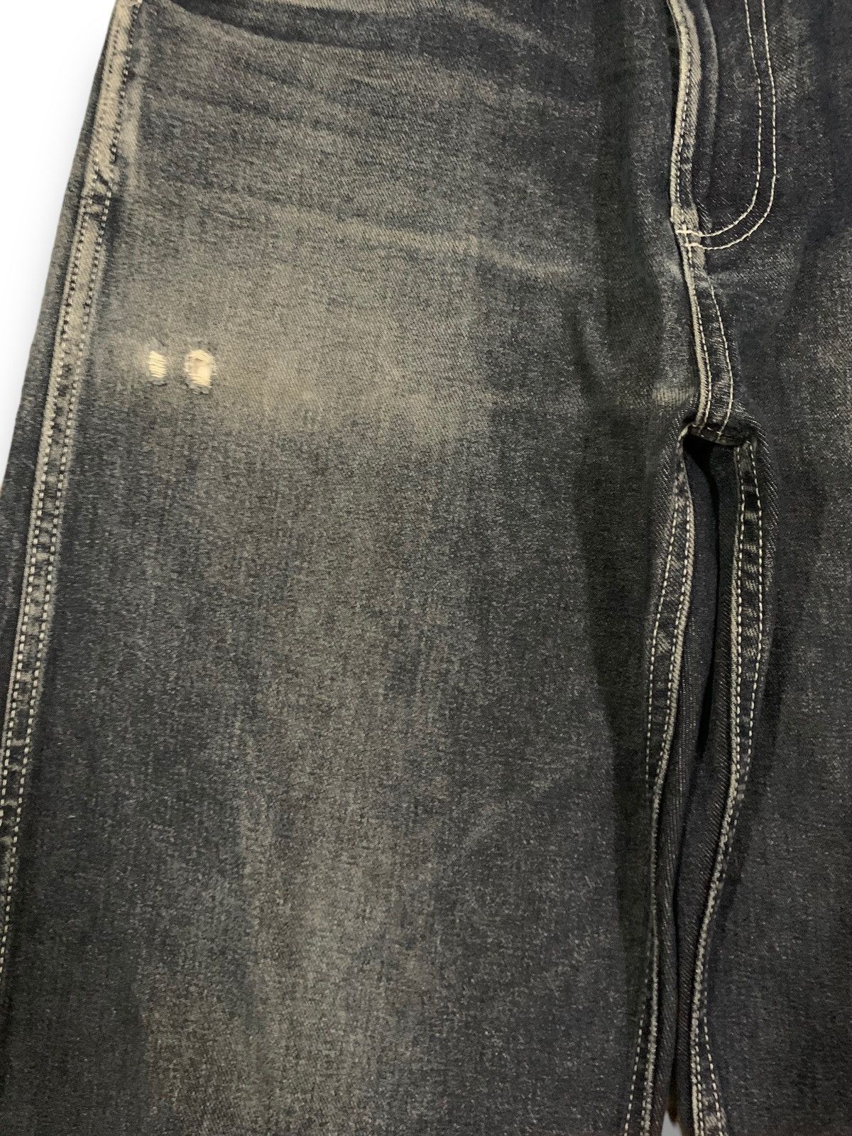 GU × Undercover Vintage Japanese Brand GU Faded Baggy Loose Ripped Jeans Size US 30 / EU 46 - 7 Thumbnail