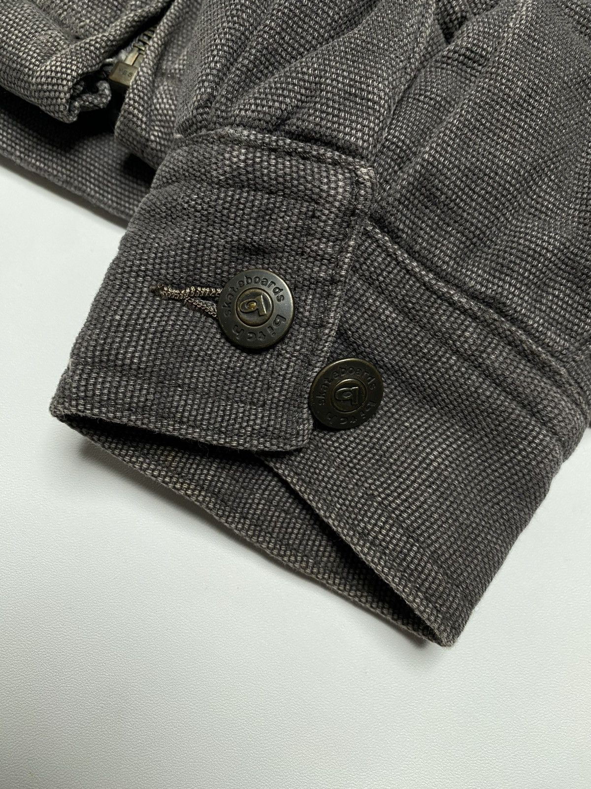 Vintage Vintage 1990’s Bitch Skateboards grey Work Jacket Size US M / EU 48-50 / 2 - 5 Thumbnail