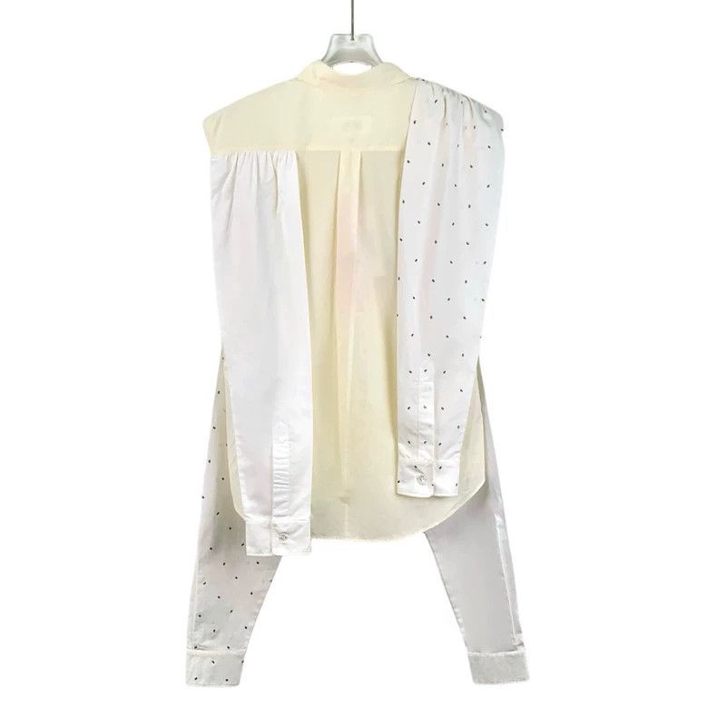 Maison Margiela Maison Margiela Beige layered sleeve print design cotton l Size XS / US 0-2 / IT 36-38 - 2 Thumbnail