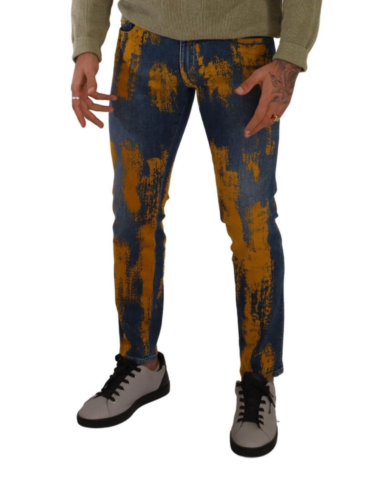 Dolce & Gabbana o1y0125 Jeans in Blue/Yellow Size US 32 / EU 48 - 3 Thumbnail