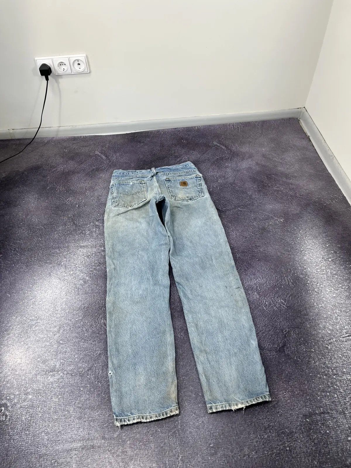 Carhartt Vintage 90s Carhartt Washed Distressed Work Hype Jeans Size US 30 / EU 46 - 2 Thumbnail