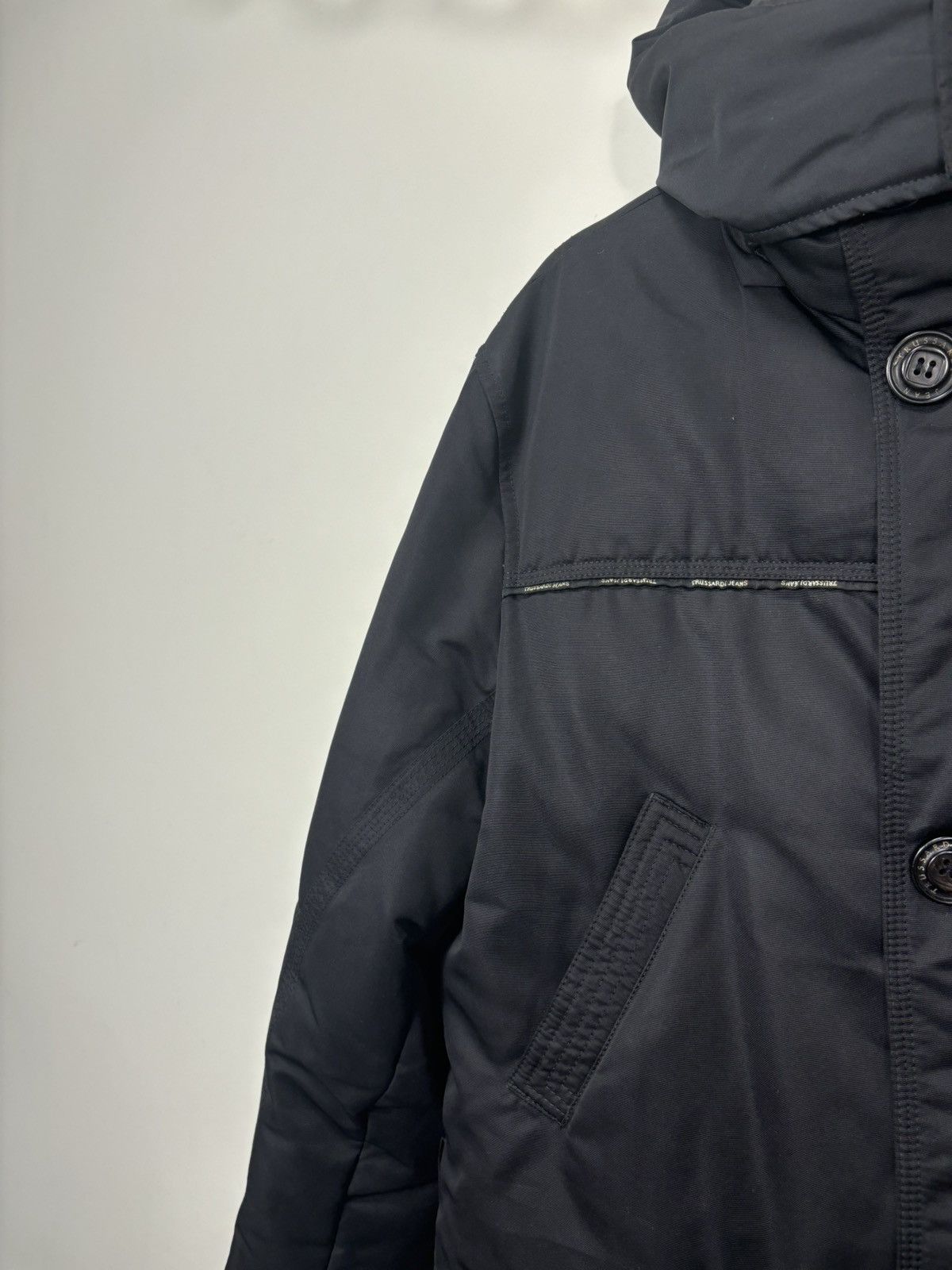 Trussardi Trussardi Jeans Men’s Black Hooded Down Puffer Jacket Coat Size US M / EU 48-50 / 2 - 11 Thumbnail