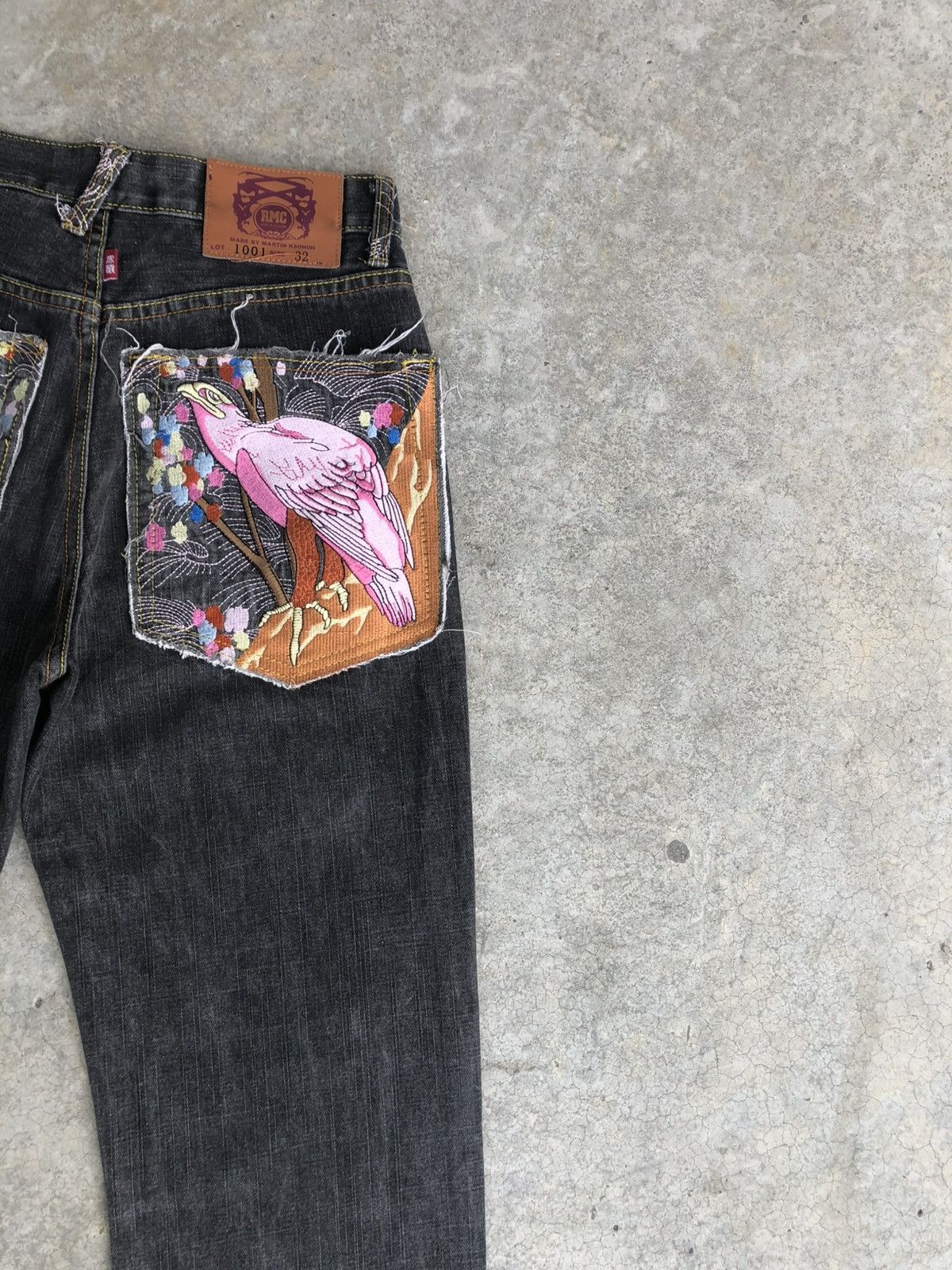 RMC Jeans Red Monkey Company Embroidered Jeans Distressed Size US 30 / EU 46 - 10 Thumbnail