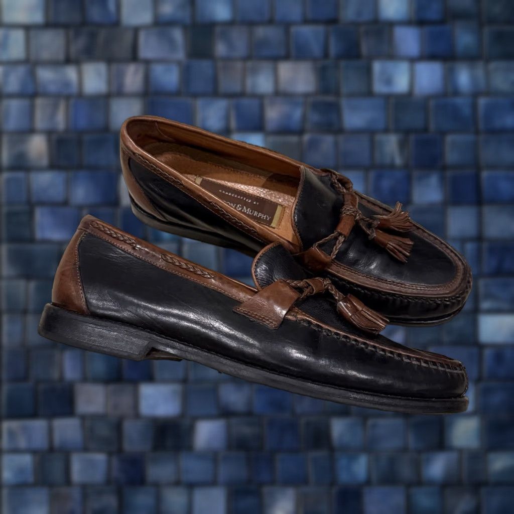 Johnston & Murphy Johnston & Murphy Aragon II Kiltie Tassel Loafers Black/Antique 8.5 M Mens Leather Slip On Loafer Size US 9 / EU 42 - 1 Thumbnail