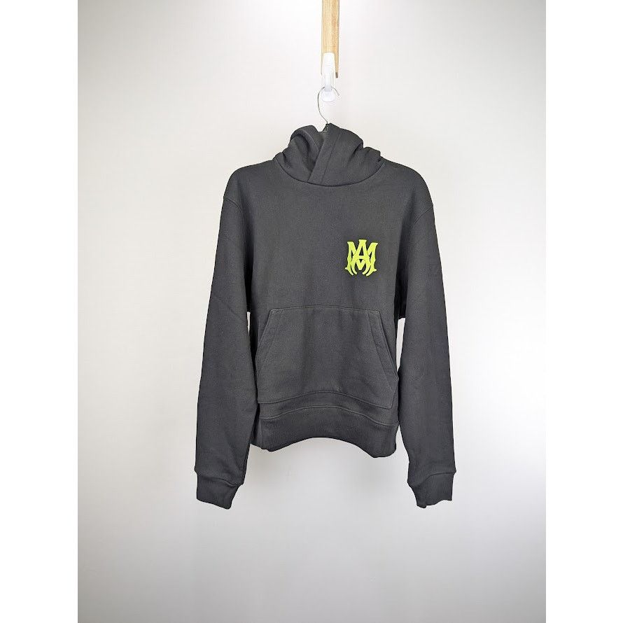 Amiri o1rshd1 Q:4 / MA Logo Hoodie in Black/Lime Size US M / EU 48-50 / 2 - 2 Thumbnail
