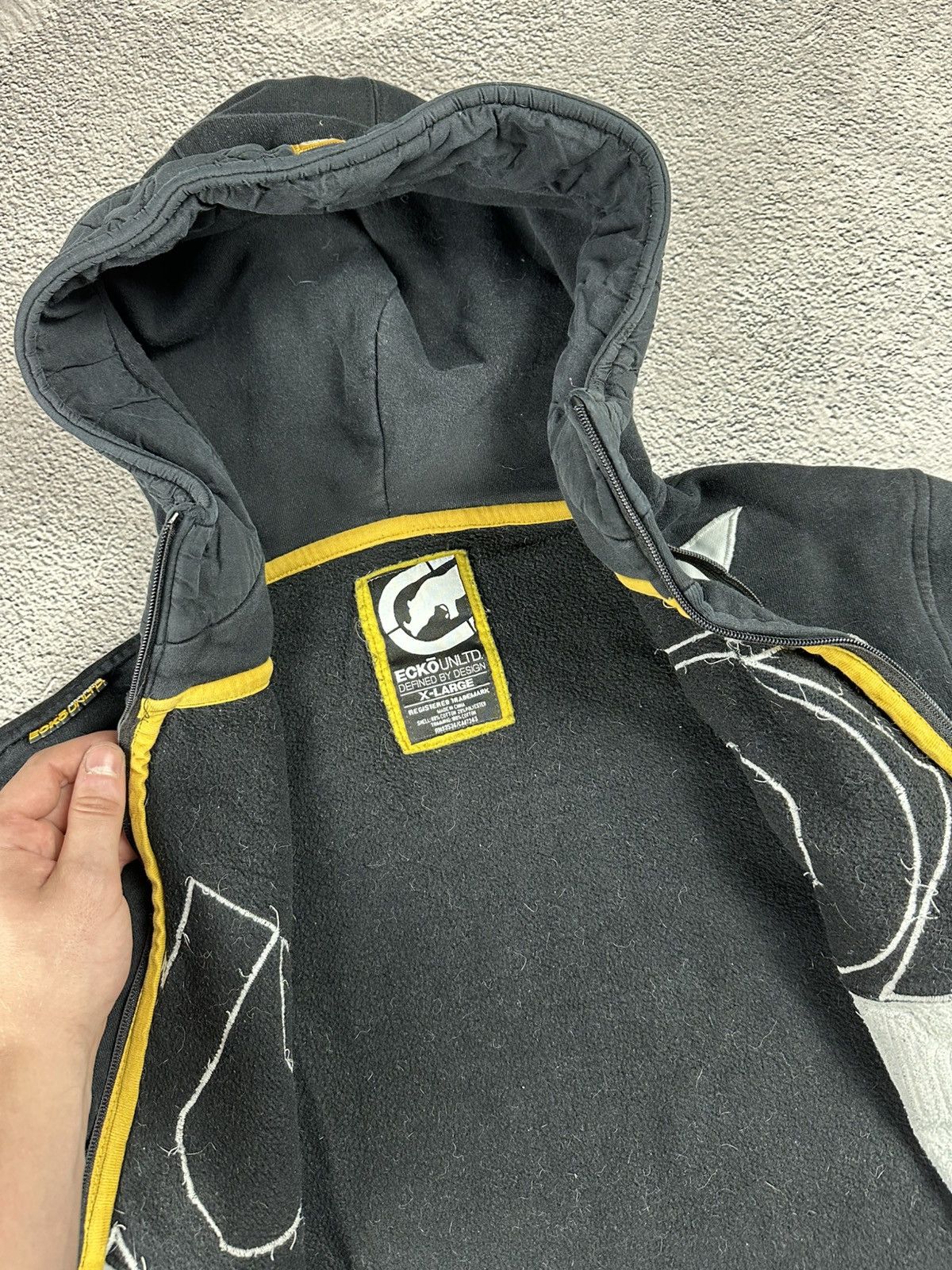 Ecko Unltd. Vintage Ecko Unltd Full Zip Hoodie Big Logo Y2K Japan Faded Size US XL / EU 56 / 4 - 8 Thumbnail