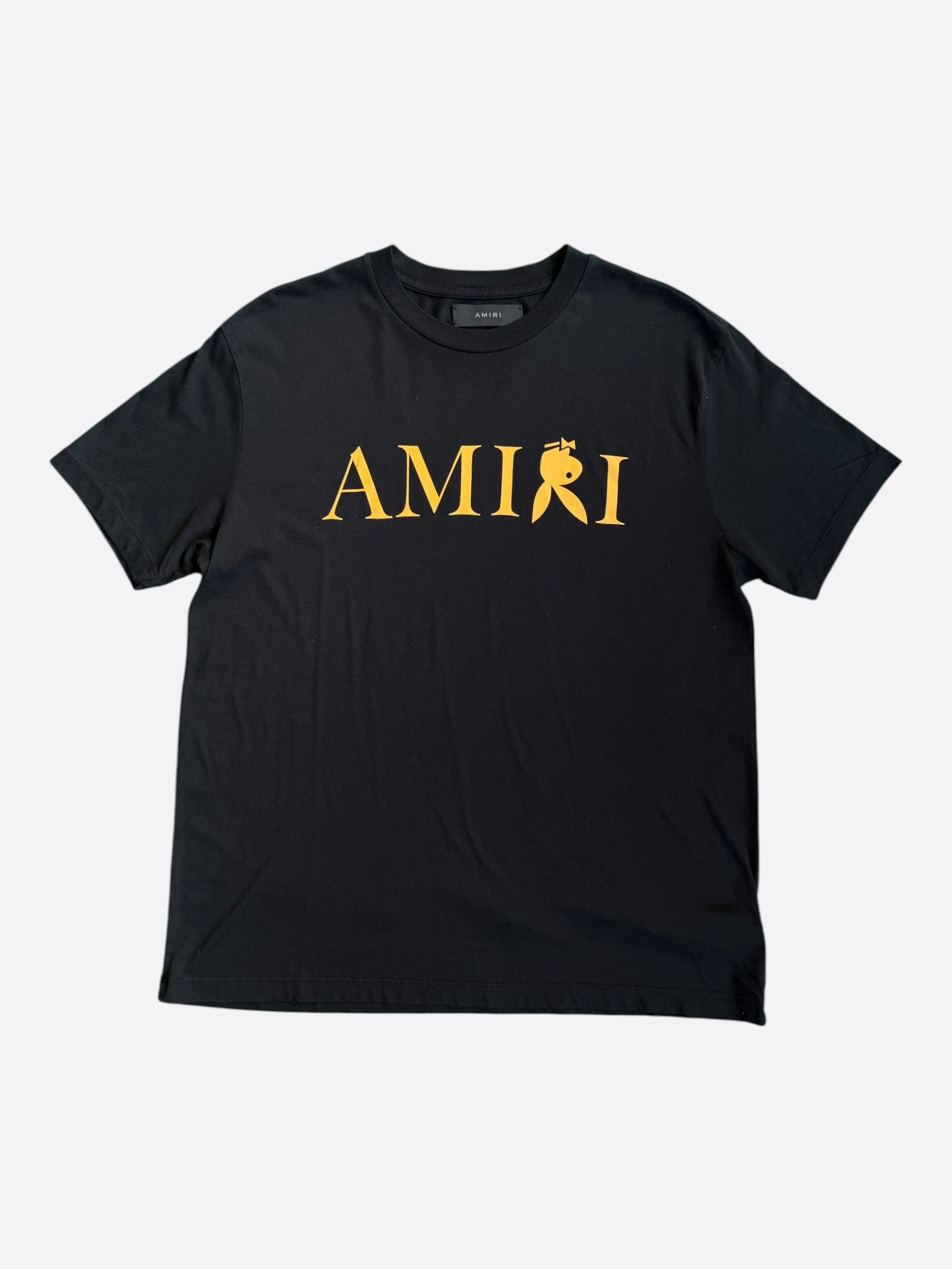 Amiri Amiri Playboy Black & Yellow Logo T-Shirt Size US S / EU 44-46 / 1 - 1 Thumbnail