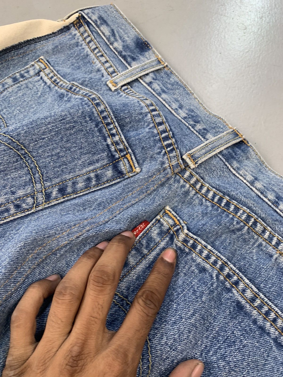 Levi's upcycled levis inseam stripes baggy fit denim Size US 34 / EU 50 - 7 Thumbnail