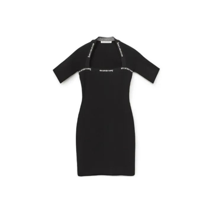 Alexander Wang SS21 Logo Trimmed Dress 0079