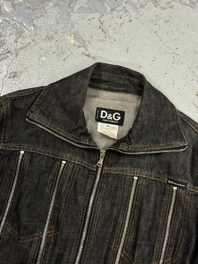 Dolce & Gabbana AW2003 Dolce & Gabbana Black Denim Multi-Zip Jacket and Jeans Set Size M / US 6-8 / IT 42-44 - 11 Thumbnail