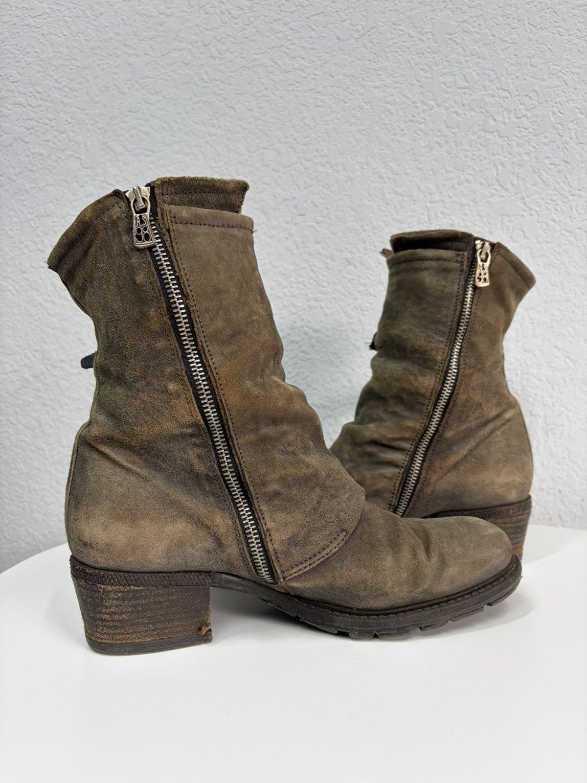 Hedi Slimane Distressed Leather Engineer Boots Buckle Strap Guidi Vibe Size US 8 / EU 41 - 6 Thumbnail