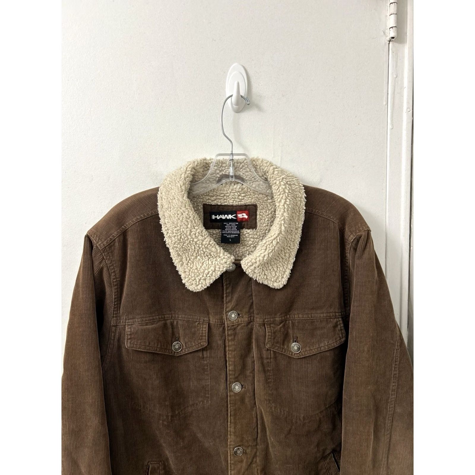 Vintage VTG Tony Hawk Corduroy Trucker Jacket Mens L Brown Sherpa Lined Skater Size US L / EU 52-54 / 3 - 2 Thumbnail