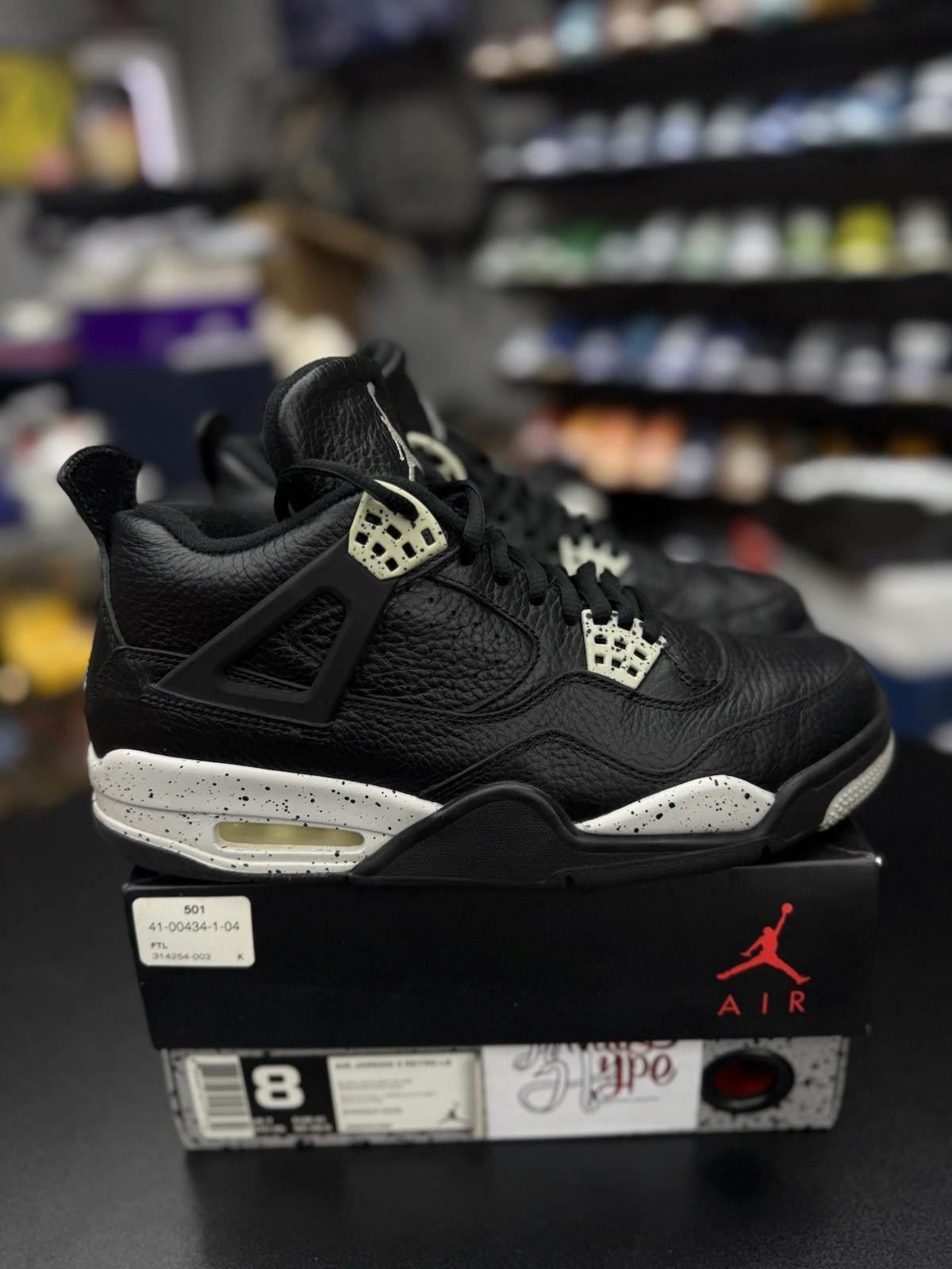 Nike Nike Air Jordan 4 Retro LS Oreo Black Tech Grey Size 8 Size US 8 / EU 41 - 12 Thumbnail