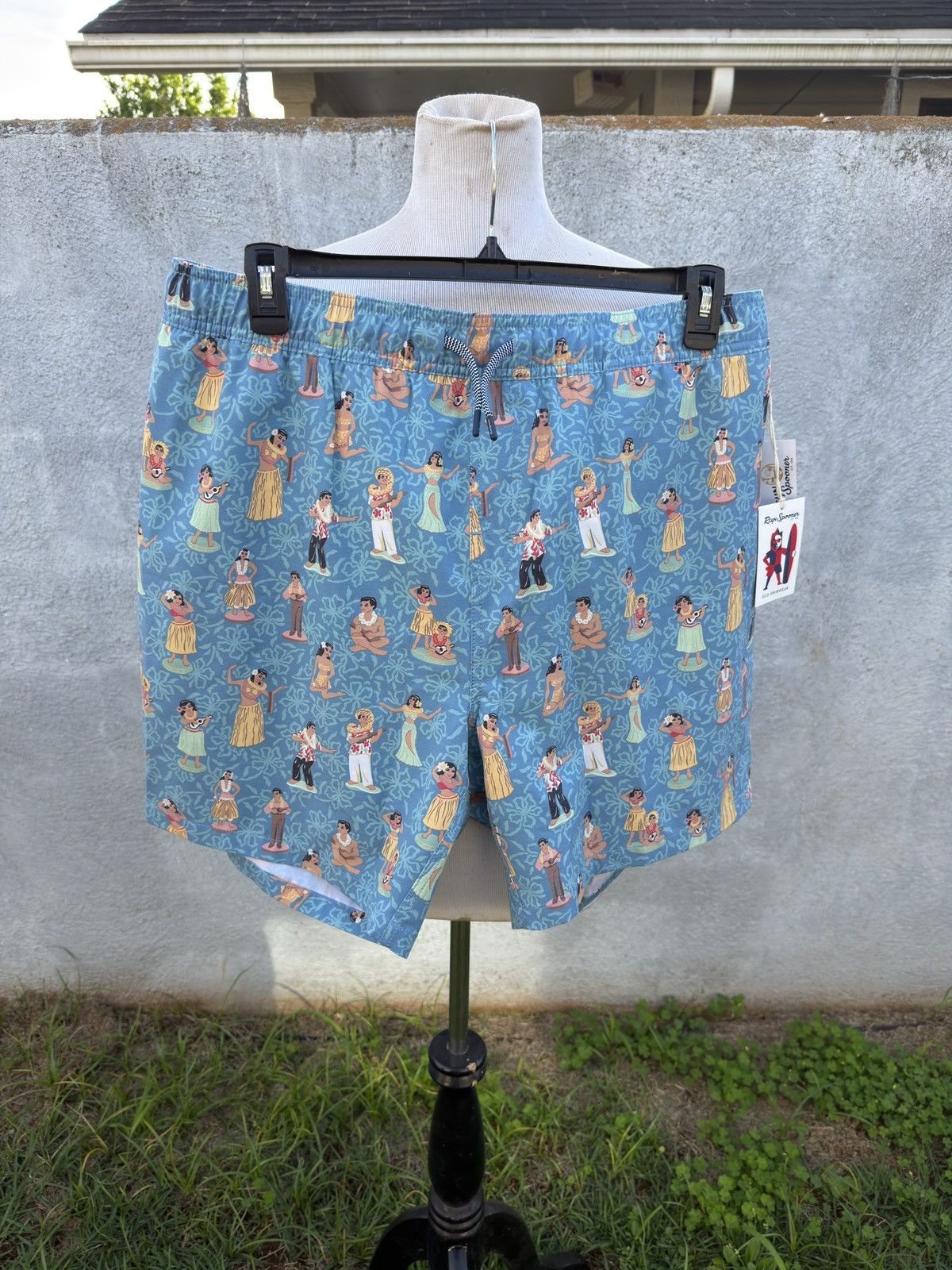 Reyn Spooner New Reyn Spooner Eco Swimwear Hula Nodders Swim Men's L Size US 34 / EU 50 - 1 Thumbnail