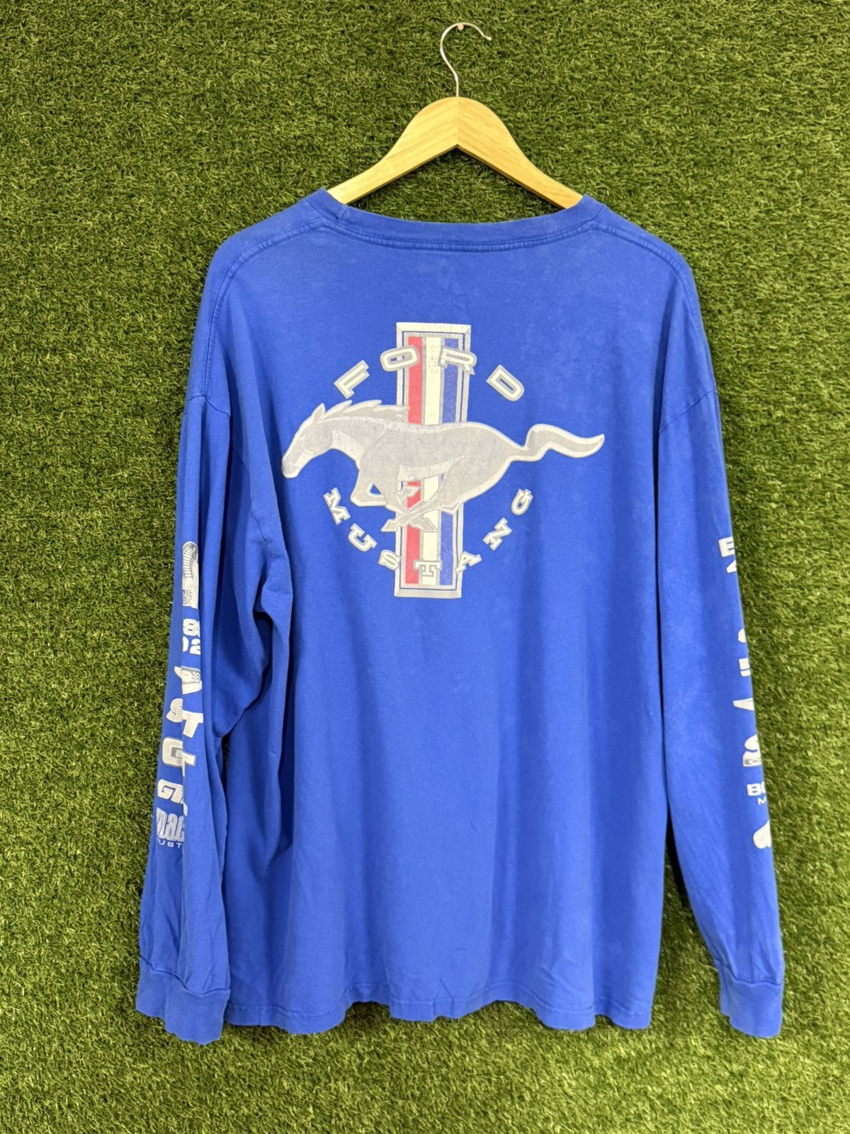Ford Ford Mustang Blue Logo Muscle Car Long Sleeve XL Size US XL / EU 56 / 4 - 4 Thumbnail