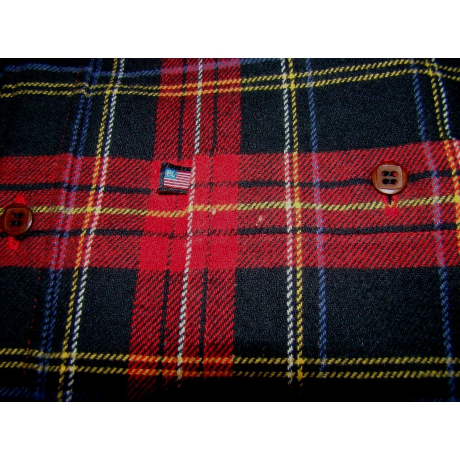 Ralph Lauren VINTAGE Polo Jeans Co. Ralph Lauren Mens Shirt Plaid Flannel Red Tartan Button-Up Long Sleeve Small Size US S / EU 44-46 / 1 - 4 Thumbnail