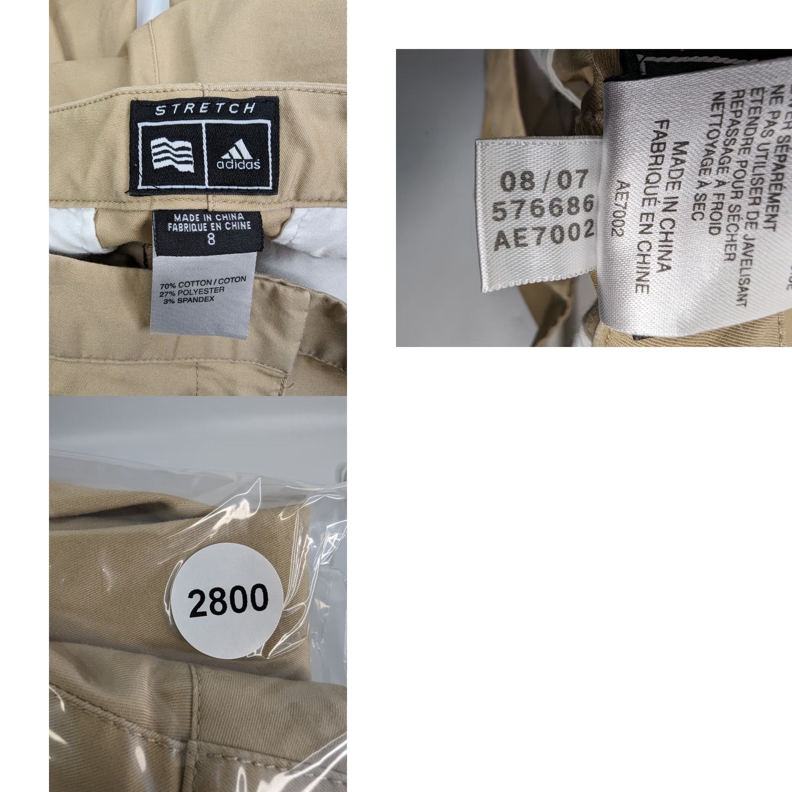 Adidas Adidas Womens 8 Lightweight Tan Beige Capri Crop Pants Golf Ladies Size 30" / US 8 / IT 44 - 8 Thumbnail