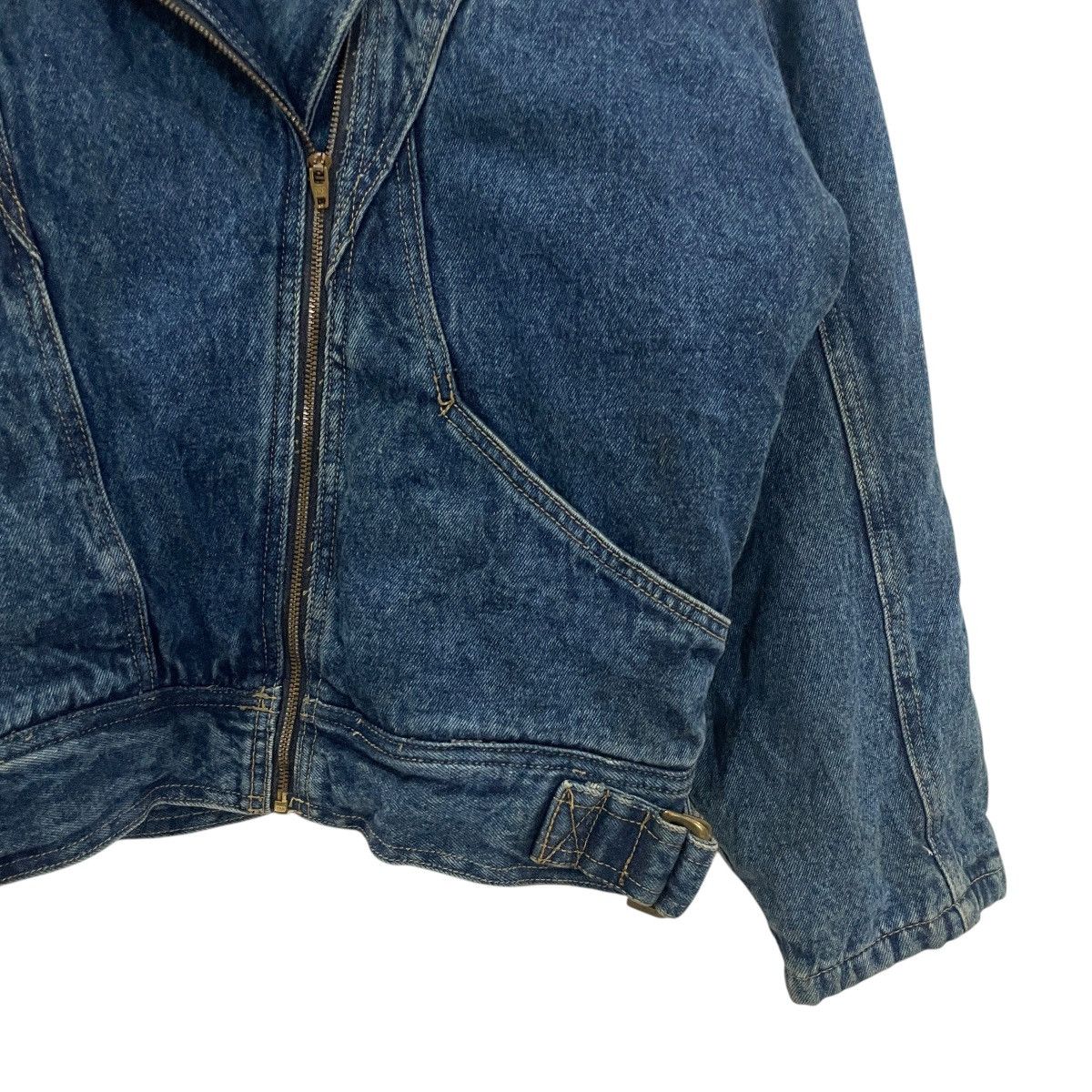 20471120 Vintage 90s Magic Square Bikers Denim Jacket Size US L / EU 52-54 / 3 - 4 Thumbnail
