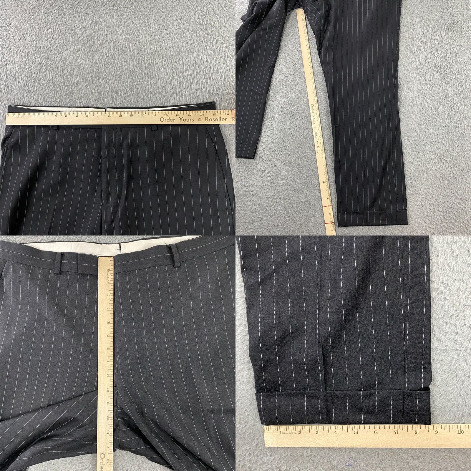 Suitsupply Suitsupply Pants Mens 48 Gray Washington Intl Suit 48L Slim 38x31 Pin Stripe Wool Size 38R - 8 Thumbnail