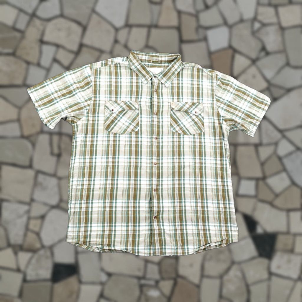 Prana Prana Shirt Mens Large Green Blue Plaid Organic Cotton Button Up Trail Hiking Size US XL / EU 56 / 4 - 1 Thumbnail