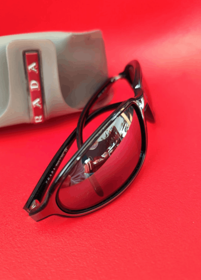 Prada × Vintage PRADA Sunglasses Rimless Sport Metal Frame Shield Wrap Size ONE SIZE - 3 Thumbnail