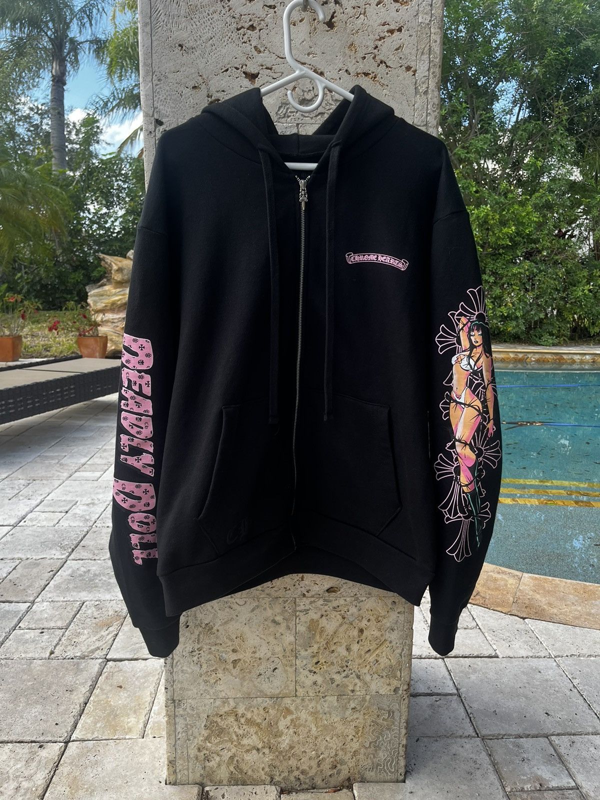 Chrome Hearts Chrome Hearts Deadly Doll Cemetary Zip-Up | Grailed