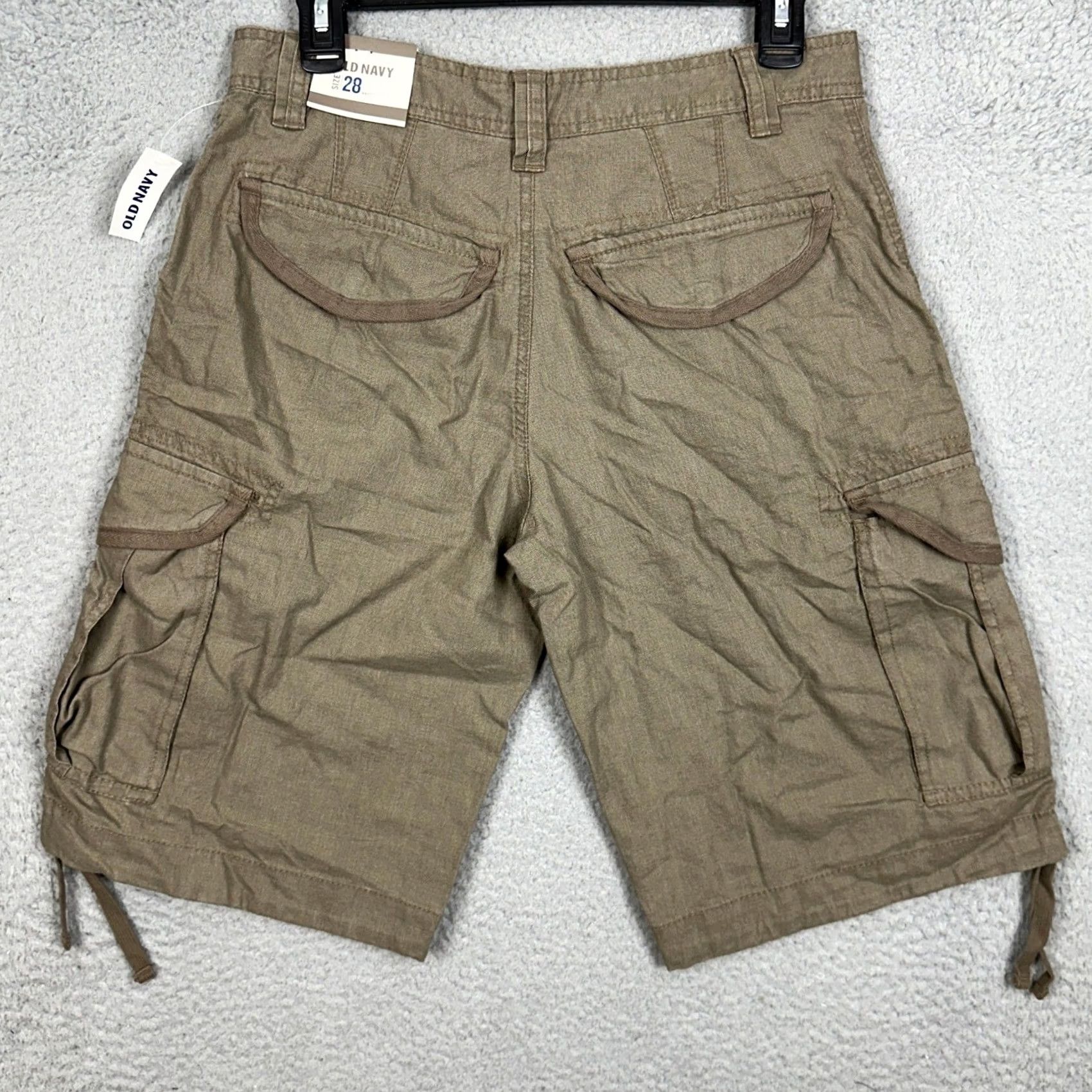 Old Navy Old Navy Cargo Shorts Men 28 Brown Linen Blend Pocket Hiking Outdoor Casual Workwear Size US 28 / EU 44 - 2 Thumbnail