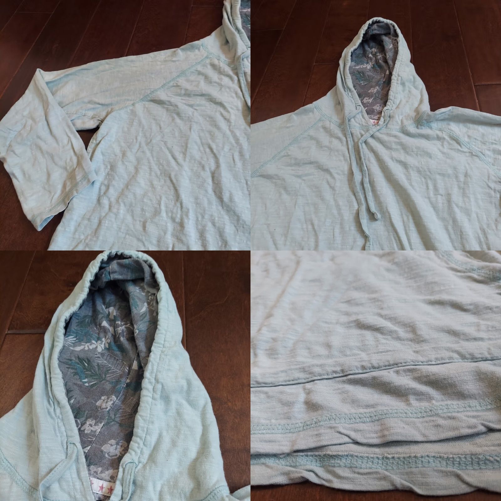 Vintage Free Planet Hoodie Pullover Men L Light Blue 90s With Pockets Drawstring Cotton Blue Brand Free Planet Mens Hoodie Size US L / EU 52-54 / 3 - 8 Thumbnail