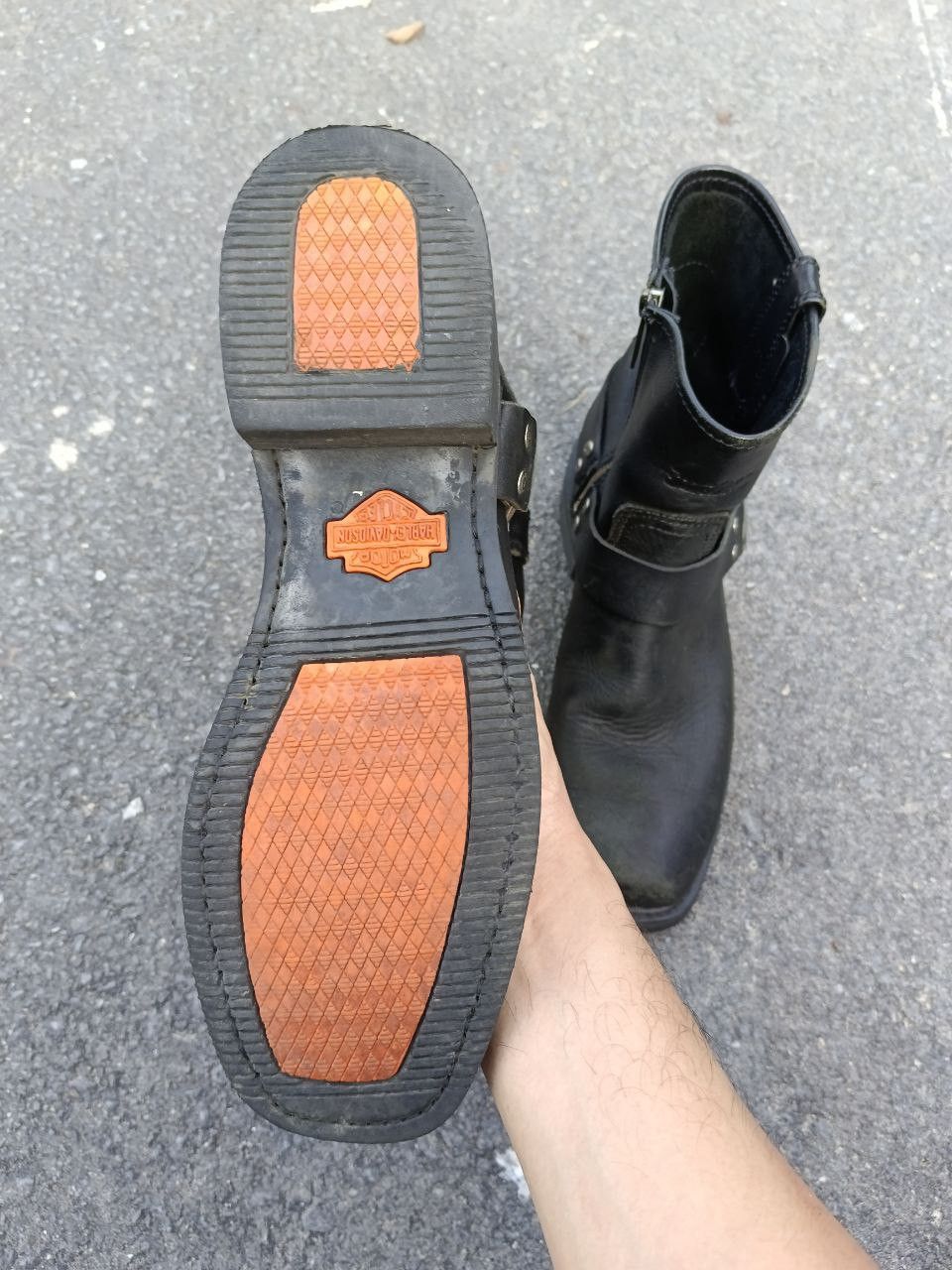 Harley Davidson × Leather HARLEY DIVIDSON LEATHER RING CHEALSEA BOOTS ZIPPER Size US 7.5 / IT 37.5 - 7 Thumbnail
