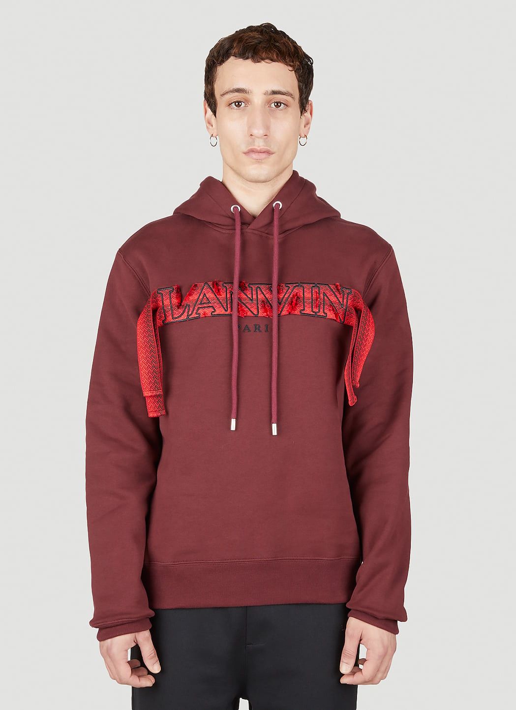 Lanvin Embroidered Logo Hooded Sweatshirt Size US XS / EU 42 / 0 - 1 Thumbnail