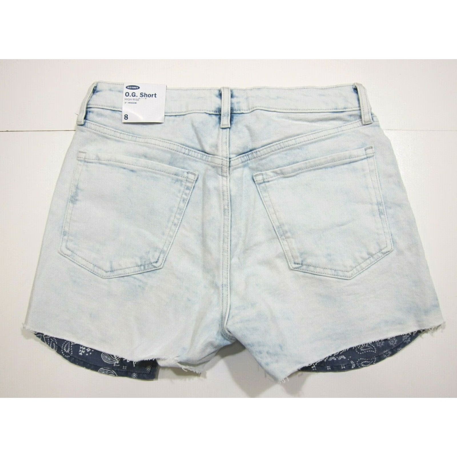 Old Navy Old Navy Light Wash Cotton High Rise Waist O.G. Cut Off Jean Shorts Women 8 Size 30" / US 8 / IT 44 - 2 Thumbnail