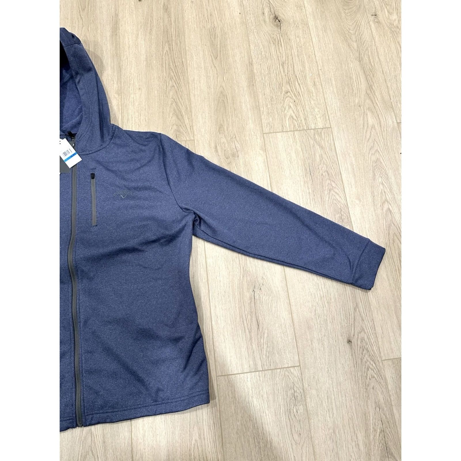 Callaway Callaway Men’s XL Blue Full Zip Hoodie Jacket Peacoat Heather Golf UPF NWT Size US XL / EU 56 / 4 - 2 Thumbnail
