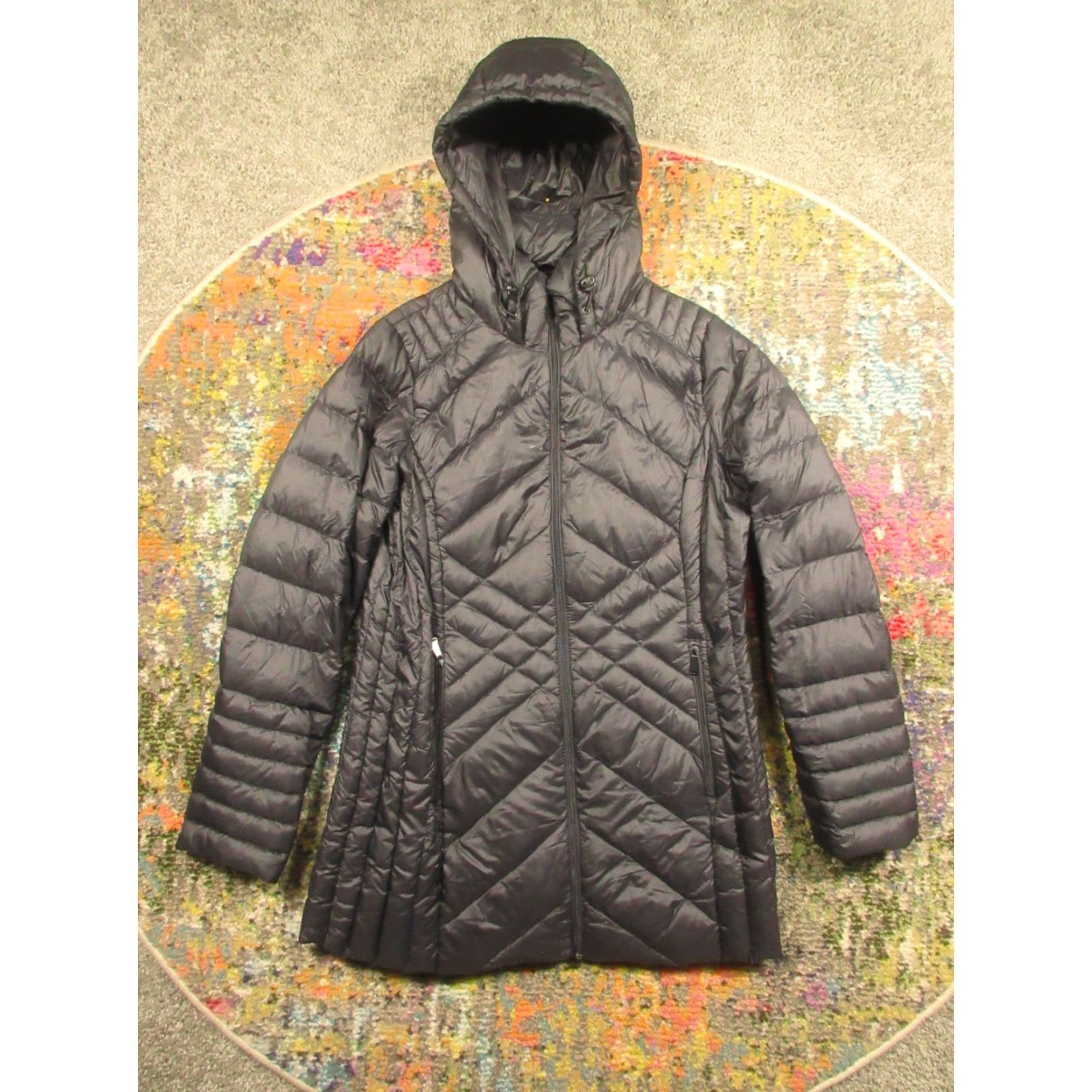 Saks Fifth Avenue Saks Fifth Avenue Jacket Women Puffer Hooded Long Black Down Quilted Packable Winter M Size M / US 6-8 / IT 42-44 - 2 Thumbnail