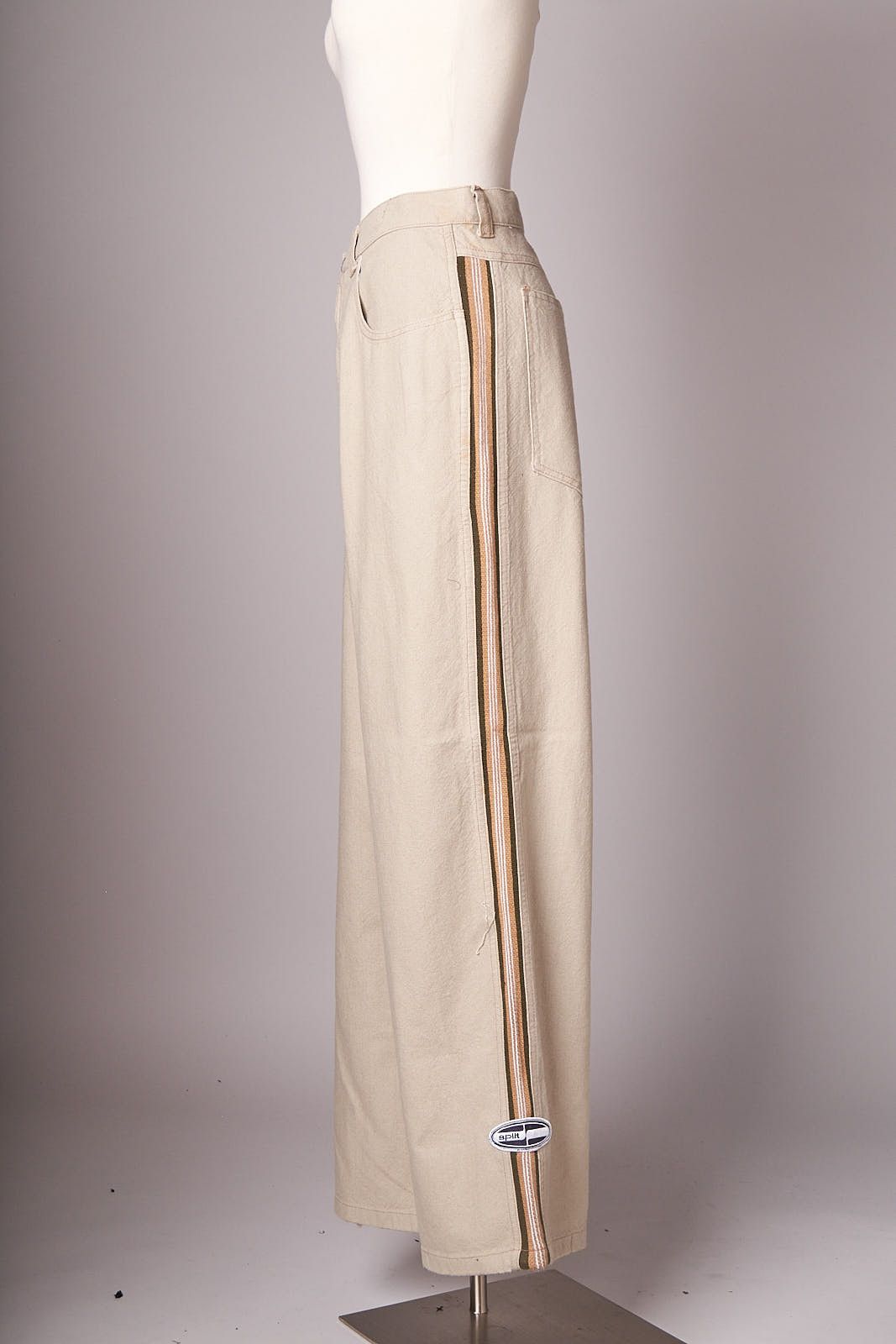 Split 1990s Deadstock Split Skateboarding Tan Baggy Pants Size US 36 / EU 52 - 2 Thumbnail