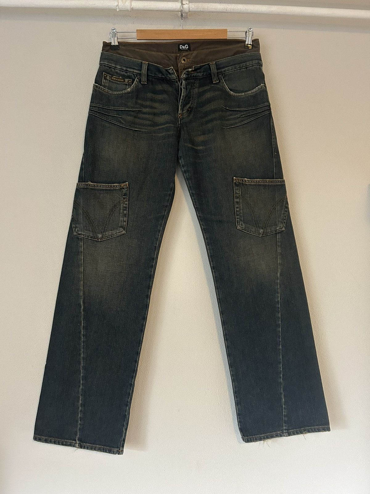 Dolce & Gabbana D&G Distressed Cargo Denim Jeans with Pocket Detail Size US 34 / EU 50 - 1 Thumbnail