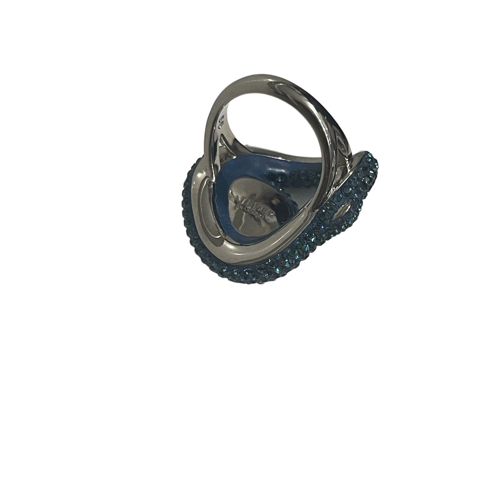 Swarovski Swarovski Tigris ring Blue, Palladium plated USA 7/ 55 EUR Size ONE SIZE - 4 Thumbnail
