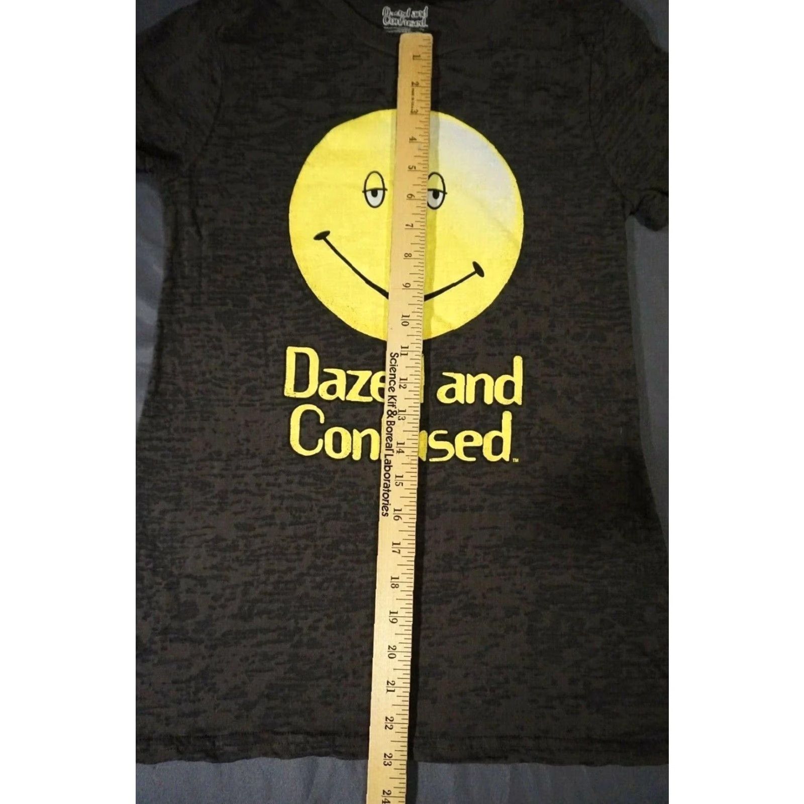 Vintage VINTAGE DAZED AND CONFUSED Shirt Women XS Black Semi-Sheer Graphic Happy Face Crew Neck Short Sleeve Size XS / US 0-2 / IT 36-38 - 5 Thumbnail