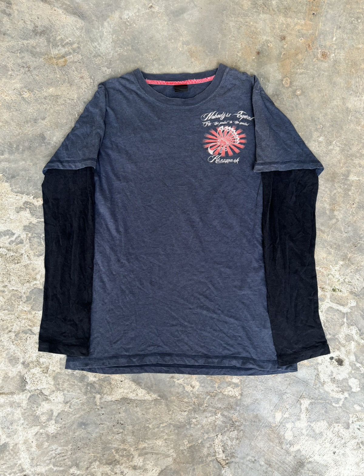 Hysteric Glamour × If Six Was Nine × Japanese Brand Y2k Double Layer Nobody Is Equal Longsleeve Size US M / EU 48-50 / 2 - 2 Thumbnail