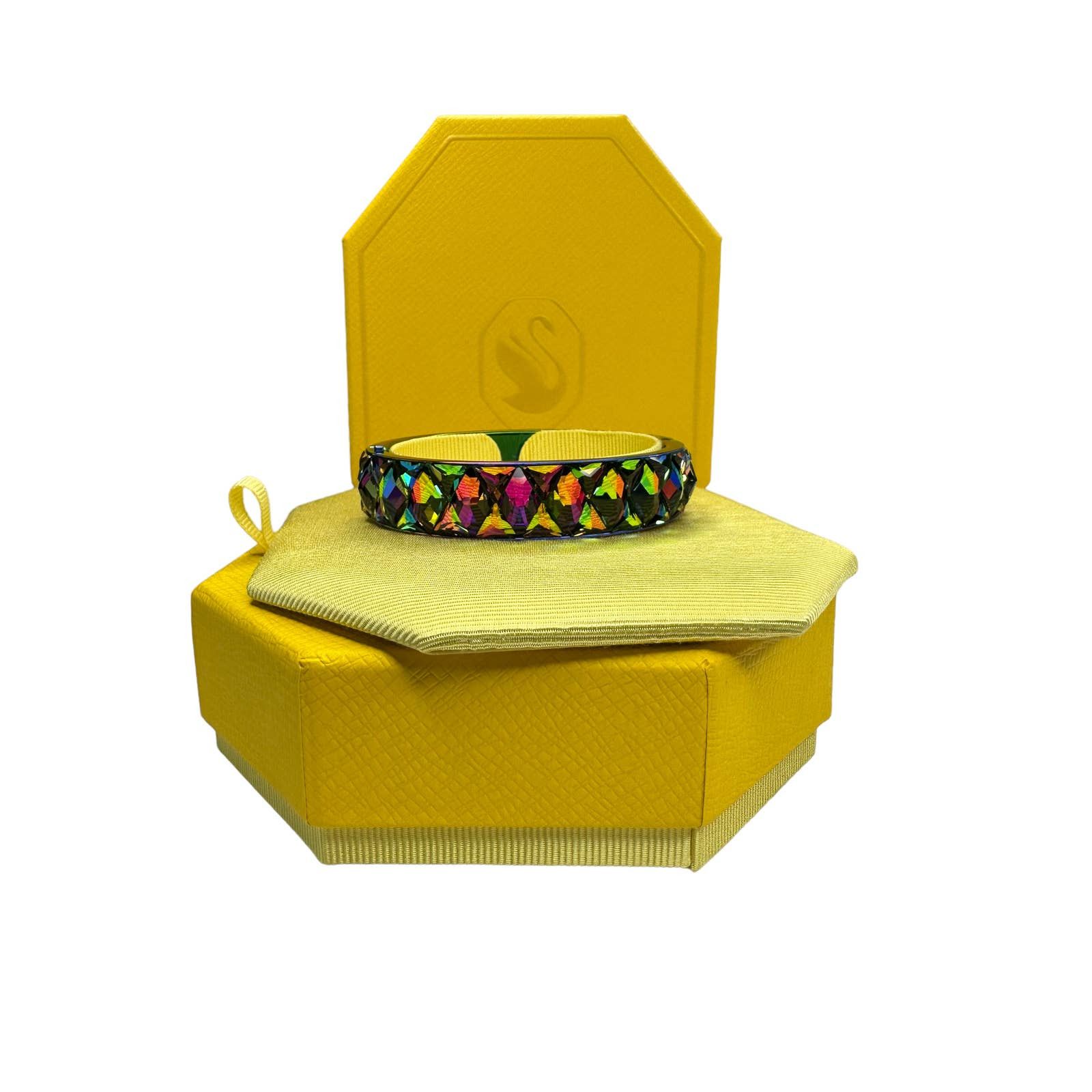 image of Swarovski Curiosa Bangle Multicoloured Bracelet Medium, Women's