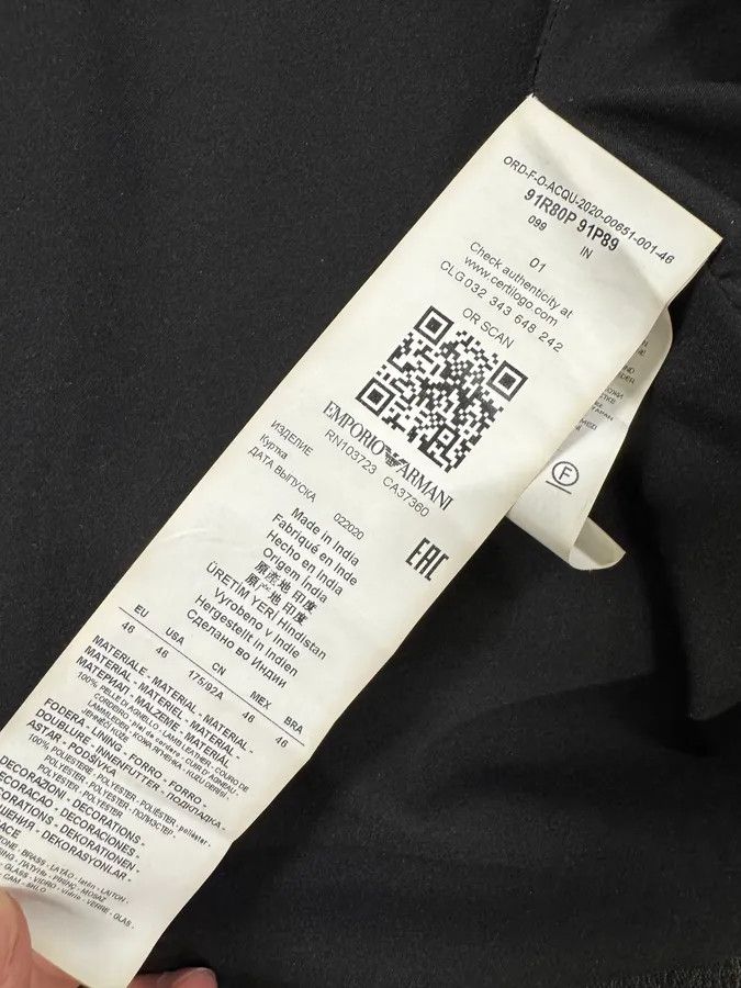 Emporio Armani FW2020 Emporio Armani Black Leather Crystal-Embellished Asymmetrical Zip Jacket Size US S / EU 44-46 / 1 - 9 Thumbnail