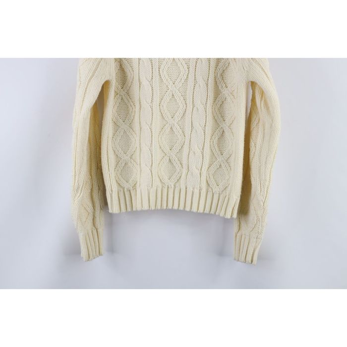 Vintage Vintage 70s Fisherman Chunky Cable Knit Turtleneck Sweater ...