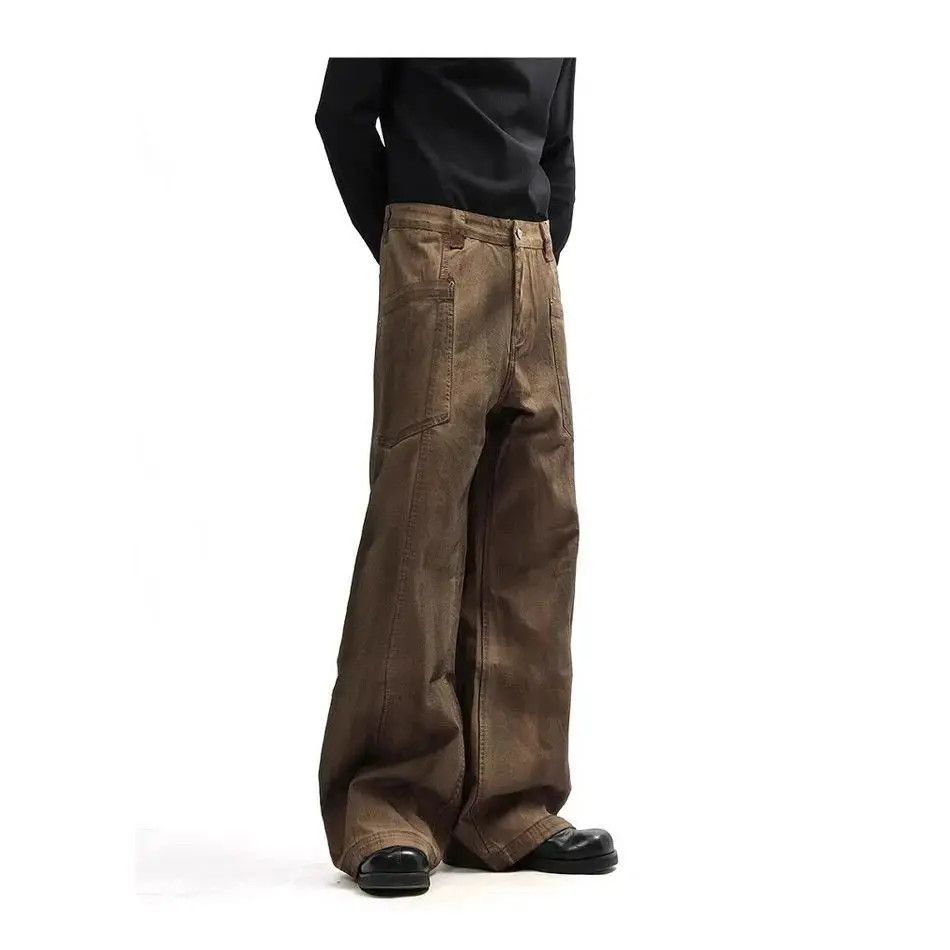Japanese Brand Retro loose casual straight leg large pocket jeans Size US 32 / EU 48 - 2 Thumbnail