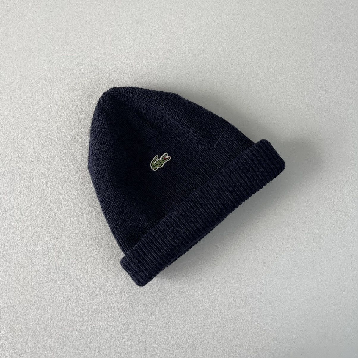 Lacoste Lacoste Logo Wool/Acrylic Vintage Beanie Hat Blue Y2K Size ONE SIZE - 7 Thumbnail