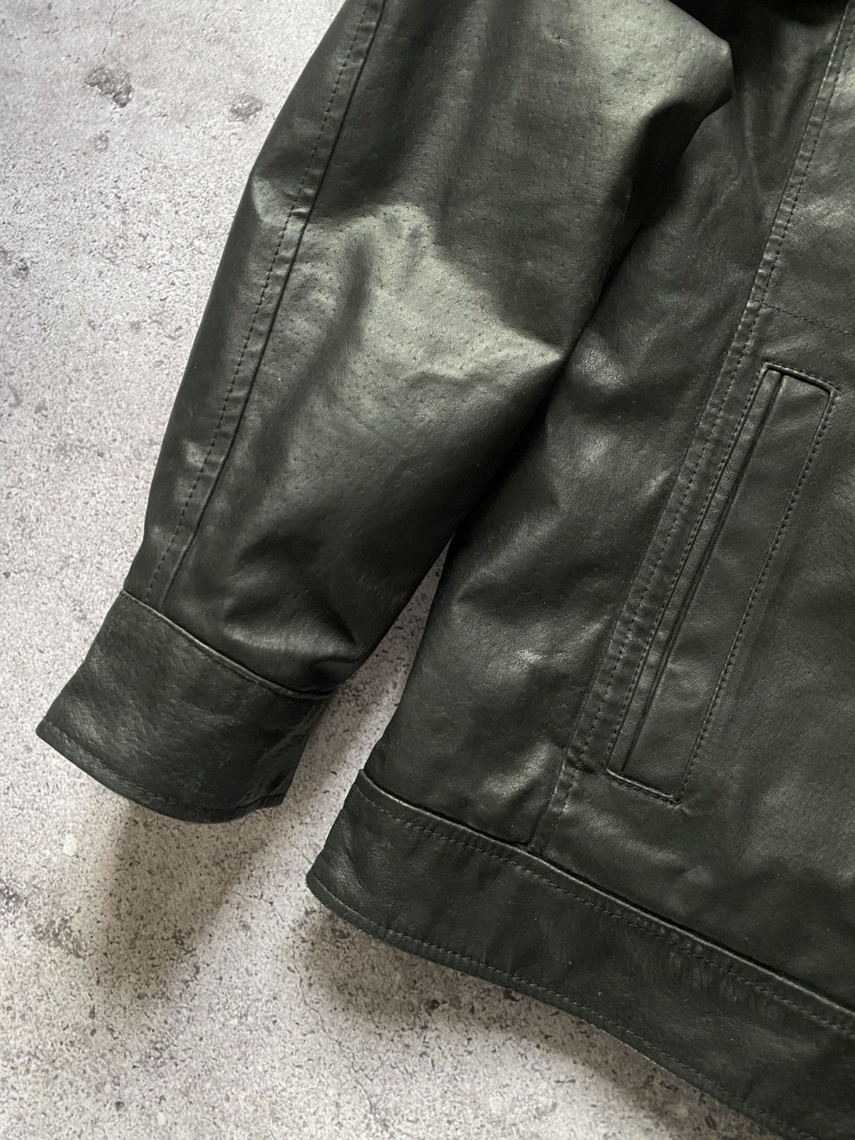 Vintage Vintage F&F Biker Jacket Leather Avant Garde Y2K Black Size US XXL / EU 58 / 5 - 6 Thumbnail