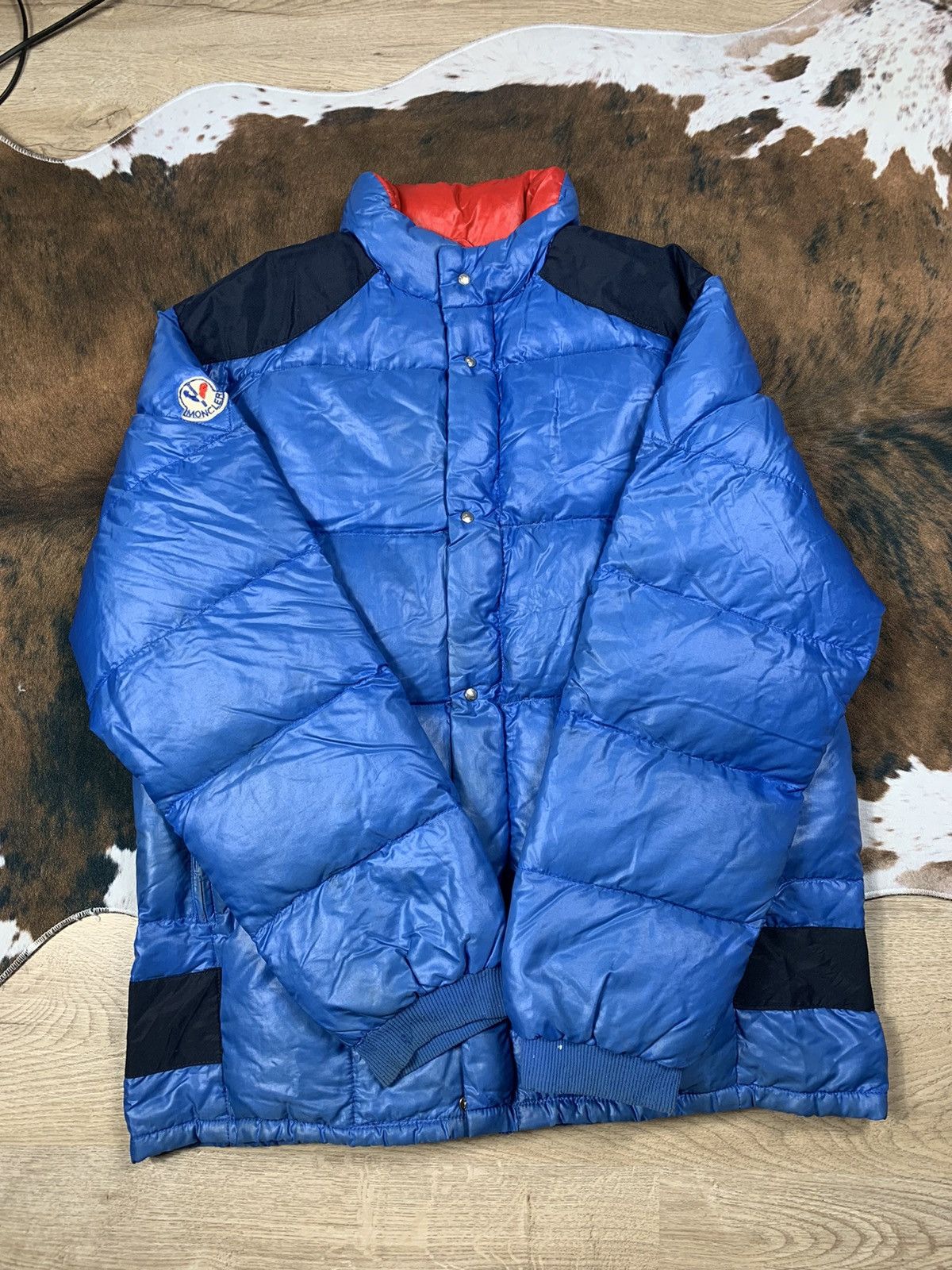 Moncler × Vintage Vintage 80S / 90S MONCLER Grenoble Down Jacket Puffer Retro Size US XL / EU 56 / 4 - 3 Thumbnail