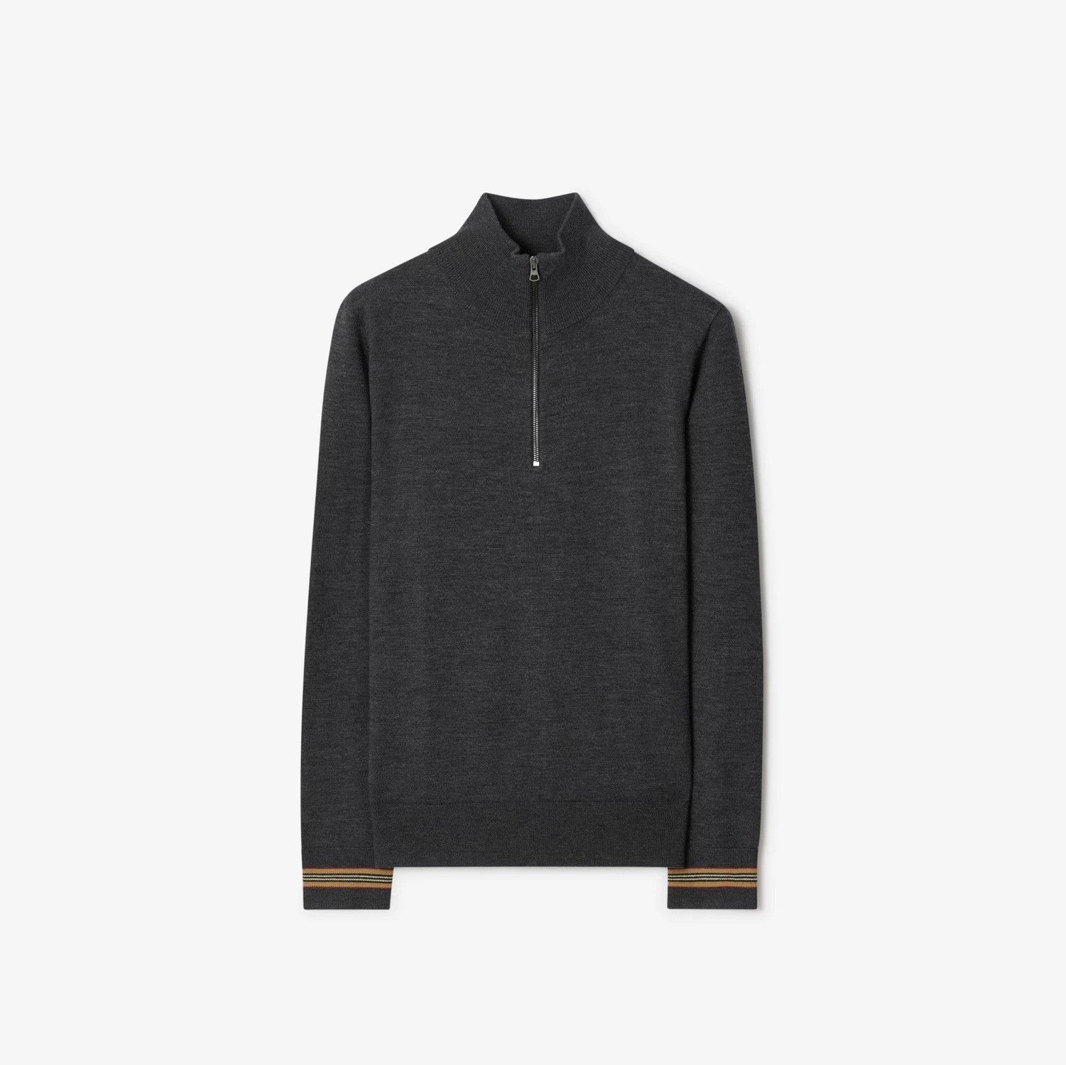 Burberry o1w1db10326 Half-Zip Sweater in Dark Grey Size US XS / EU 42 / 0 - 1 Preview