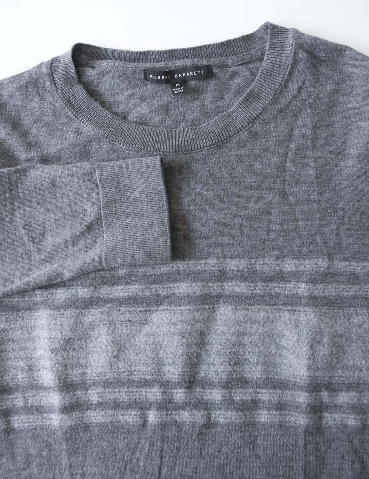 Robert Barakett Robert Barakett Sweater 100% Wool Size M Gray Size US M / EU 48-50 / 2 - 1 Thumbnail