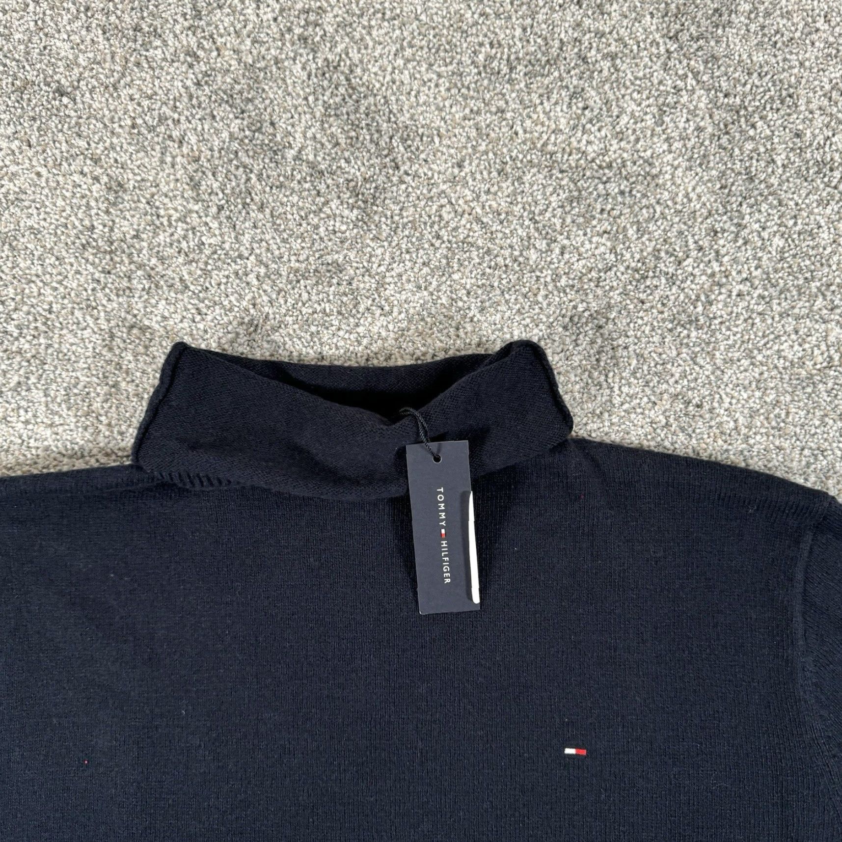 Tommy Hilfiger Tommy Hilfiger Sweater Womens XS Navy Blue Relaxed Fit Mockneck Academia Preppy Pullover Knit Size XS / US 0-2 / IT 36-38 - 5 Thumbnail