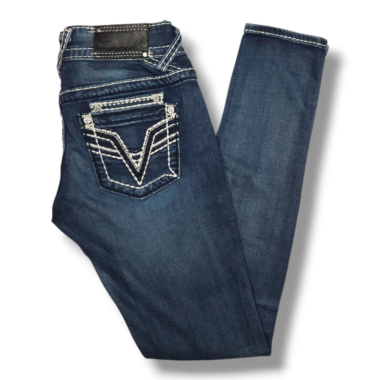 Other EUC Vigoss Dublin Low Rise Denim Skinny Jeans Sz. 1/2x31 Size 26" / US 2 / IT 38 - 3 Thumbnail